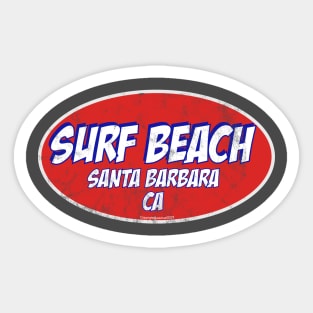 Surf Beach, Lompoc, Santa Barbara County, CA: California Surf Breaks Sticker